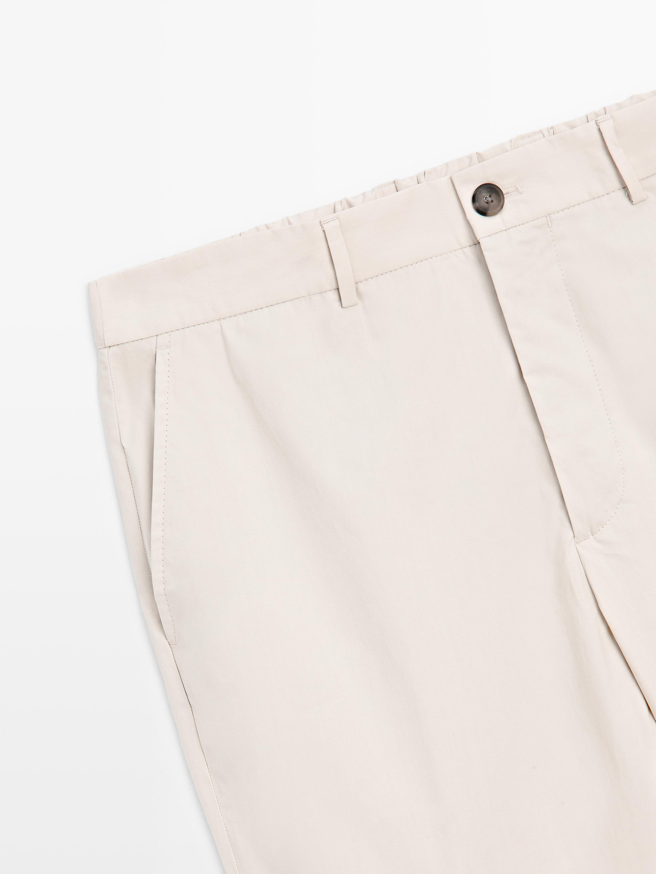 Jogger fit poplin trousers